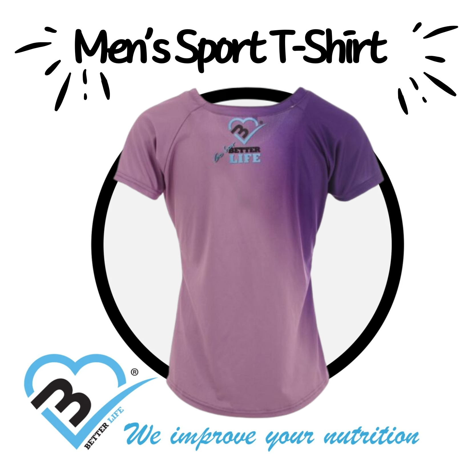 movtshirt Αντρικό Αθλητικό Μπλουζάκι BL Purple - Image 1